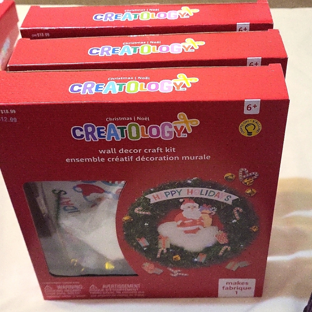 3 Christmas Wall Decor Craft Kits